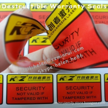 Tamper Evident Destructible Labels For Box Package Sealing,easy Broken Non Removable Stickers For Tamper Proof Seals 